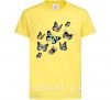 Детская футболка Рисунок бабочек Лимонный фото