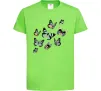 Дитяча футболка Малюнок метелики Лаймовий Дитяча футболка Малюнок метелики Лаймовий фото