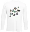 Лонгслів Малюнок метелики Білий фото