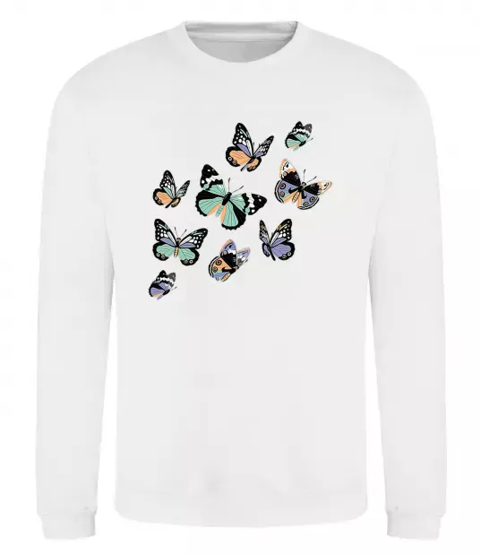 Свитшот Малюнок метелики Белый фото