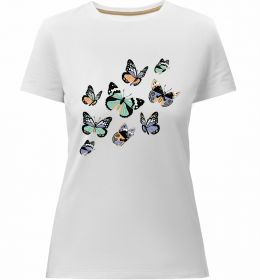Жіноча преміум футболка Малюнок метелики
