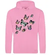 Чоловіча толстовка (худі) Малюнок метелики Рожевий фото