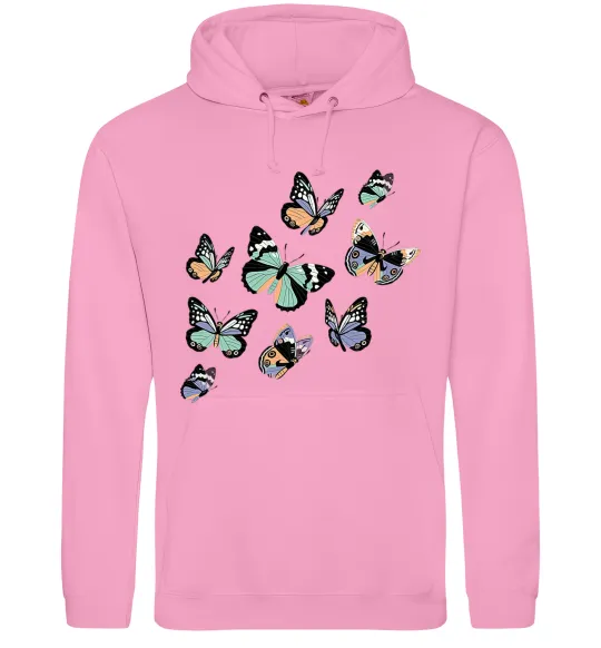 Жіноча толстовка (худі) Малюнок метелики Рожевий фото