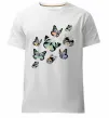 Чоловіча преміум футболка Малюнок метелики Білий фото