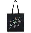 Эко-сумка Малюнок метелики Черный Эко-сумка Малюнок метелики Черный фото