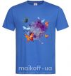 Чоловіча футболка Акварельные бабочки Яскраво-синій фото