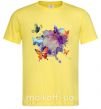 Мужская футболка Акварельные бабочки Лимонный фото