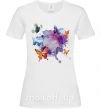 Жіноча футболка Акварельные бабочки Білий фото