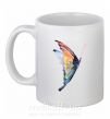 Чашка керамическая Rainbow butterfly Белый фото