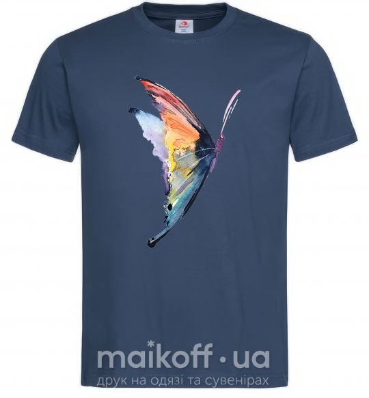 Мужская футболка Rainbow butterfly Темно-синий фото