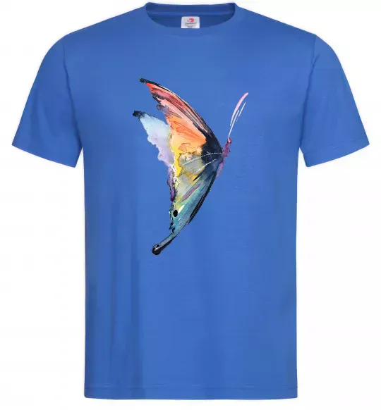 Чоловіча футболка Rainbow butterfly Яскраво-синій фото
