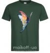 Мужская футболка Rainbow butterfly Темно-зеленый фото