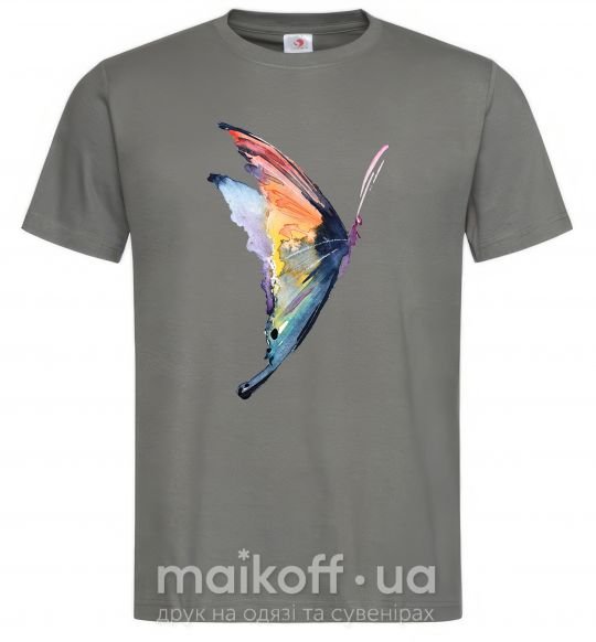 Мужская футболка Rainbow butterfly Графит фото