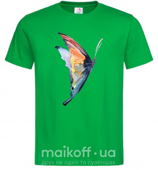 Мужская футболка Rainbow butterfly Зеленый фото