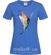 Жіноча футболка Rainbow butterfly Яскраво-синій фото