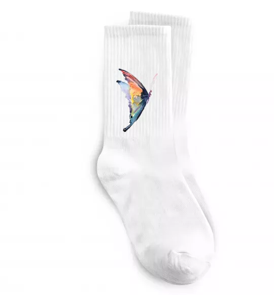 Шкарпетки Rainbow butterfly Білий фото