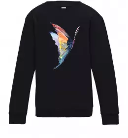 Детский Свитшот Червоний метелик Черный фото