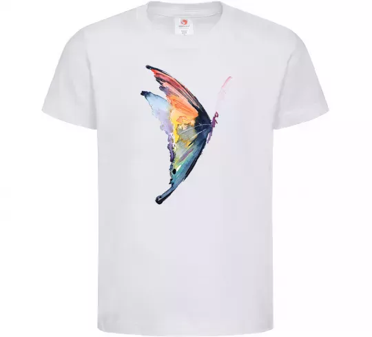 Детская футболка Rainbow butterfly Белый фото