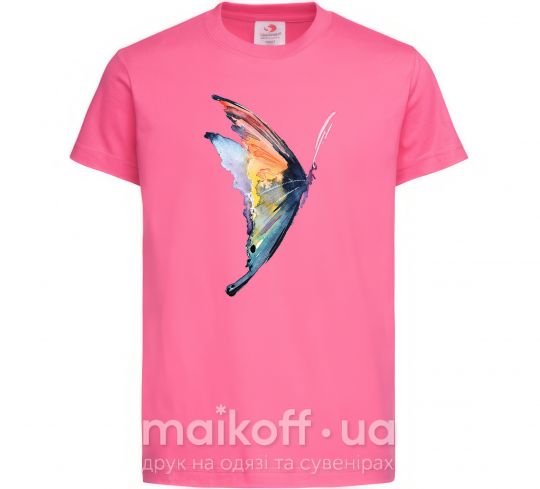Детская футболка Rainbow butterfly Ярко-розовый фото