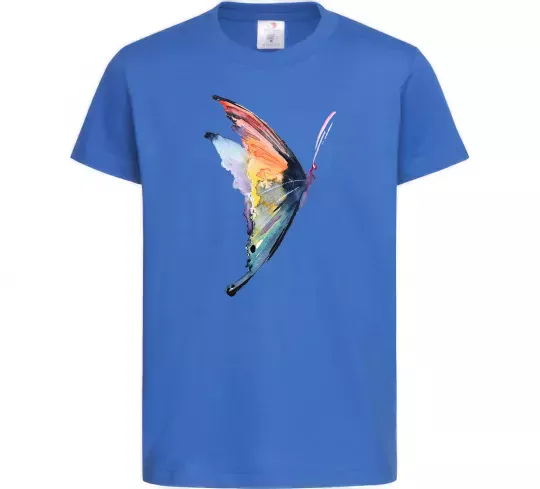 Детская футболка Rainbow butterfly Ярко-синий фото