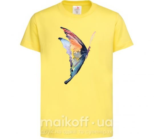 Детская футболка Rainbow butterfly Лимонный фото