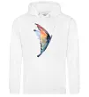 Женская толстовка (худи) Rainbow butterfly Белый фото