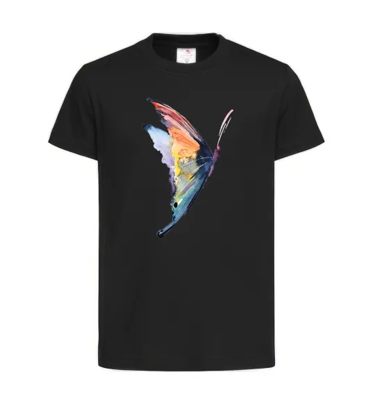 Детская футболка Rainbow butterfly Черный фото