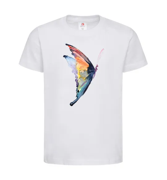 Детская футболка Rainbow butterfly Белый фото
