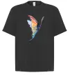 Футболка Оверсайз Rainbow butterfly Черный фото