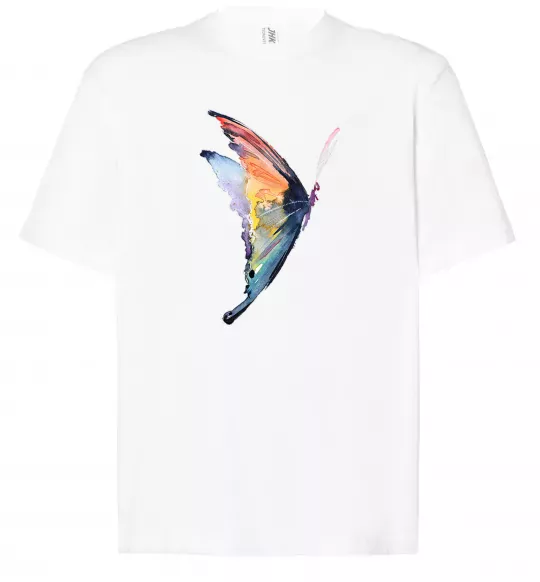 Футболка Оверсайз Rainbow butterfly Белый фото