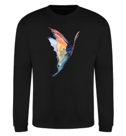 Світшот Rainbow butterfly Чорний фото