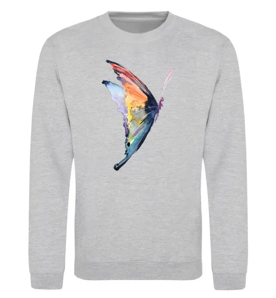 Свитшот Rainbow butterfly Серый меланж фото