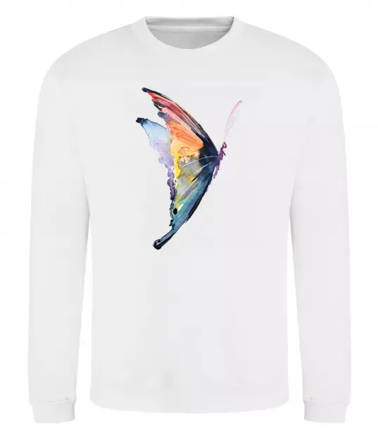 Світшот Rainbow butterfly Білий фото