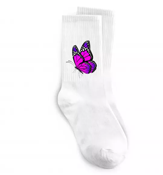 Носки Рожевий метелик Белый фото