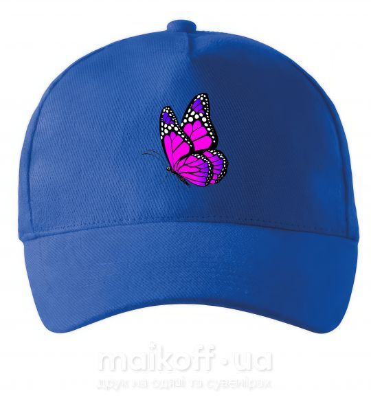 Кепка Ярко розовая бабочка Ярко-синий фото