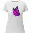 Женская премиум футболка Рожевий метелик Белый фото