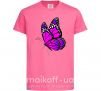 Дитяча футболка Ярко розовая бабочка Яскраво-рожевий фото