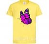 Детская футболка Ярко розовая бабочка Лимонный фото