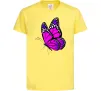 Дитяча футболка Рожевий метелик Лимонний фото