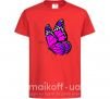 Детская футболка Ярко розовая бабочка Красный фото
