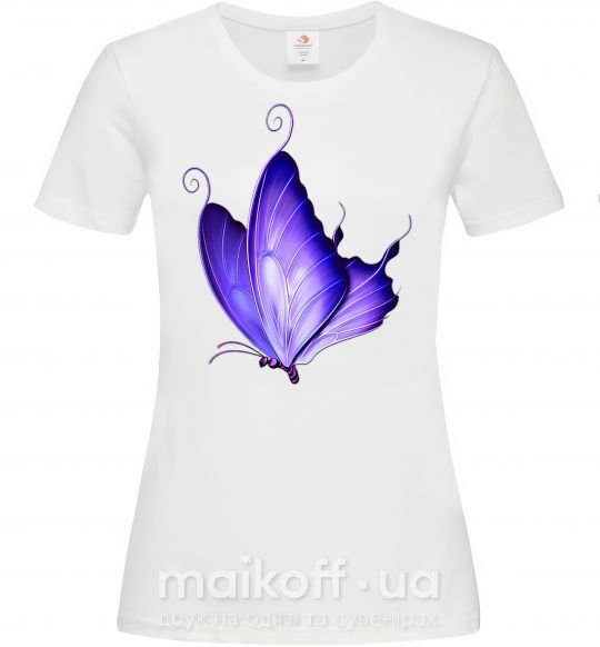 Жіноча футболка Flying butterfly Білий фото