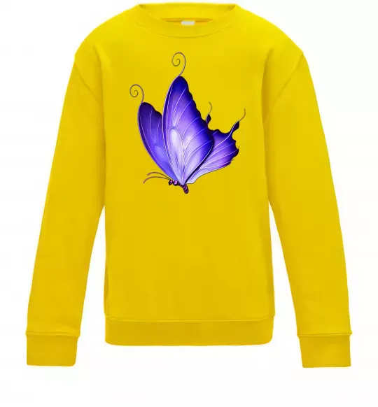Детский Свитшот Flying butterfly Солнечно желтый фото