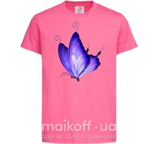 Дитяча футболка Flying butterfly Яскраво-рожевий фото