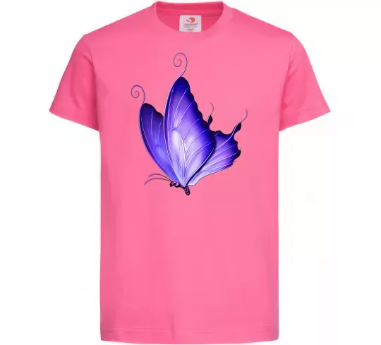 Детская футболка Flying butterfly Ярко-розовый фото