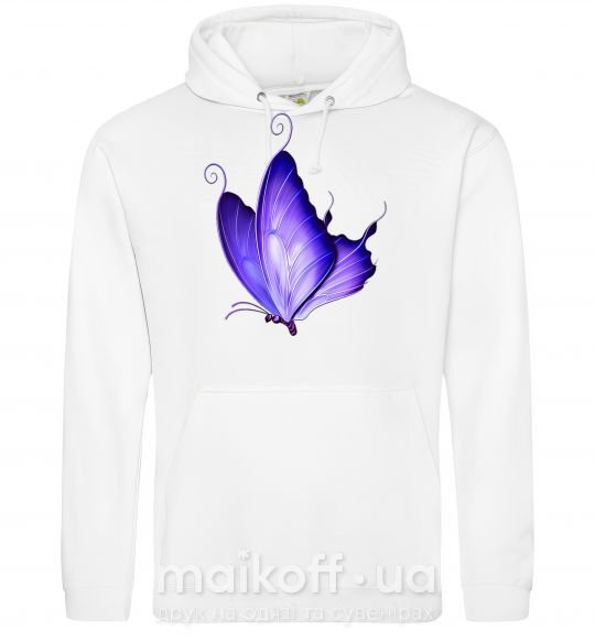 Жіноча толстовка (худі) Flying butterfly Білий фото