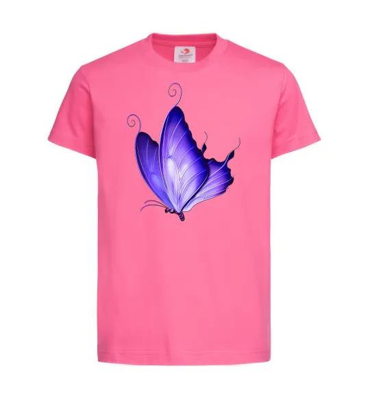 Детская футболка Flying butterfly Ярко-розовый фото