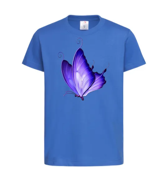 Детская футболка Flying butterfly Ярко-синий фото