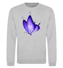 Світшот Flying butterfly Сірий меланж фото