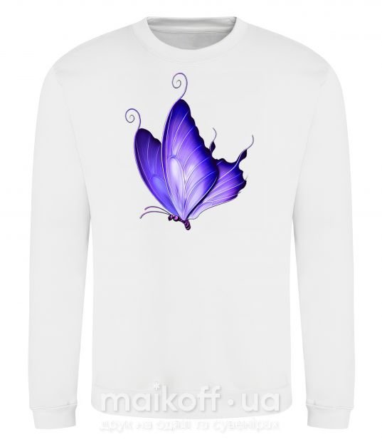 Світшот Flying butterfly Білий фото
