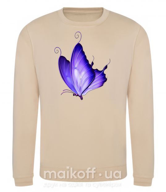 Світшот Flying butterfly Пісочний фото